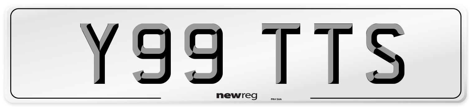 Y99 TTS Number Plate from New Reg